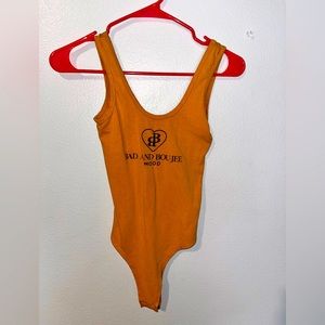 Brown and black bodysuit from fashion nova